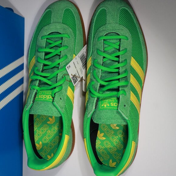 Adidas Handball Spezial Energy Green Yellow  Gum2 Mens 11.5 Brazil Colors JH5444 - Picture 3 of 9